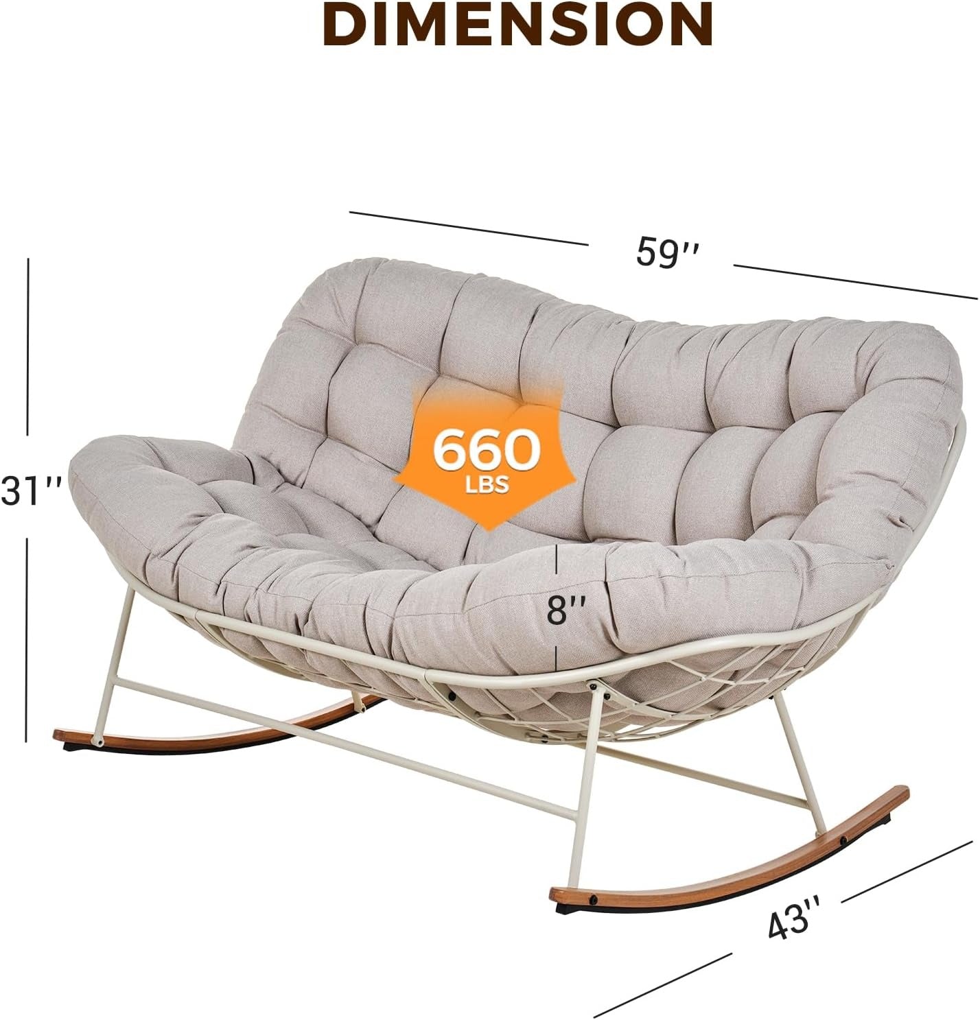 Outdoor Double Rocking Chair
