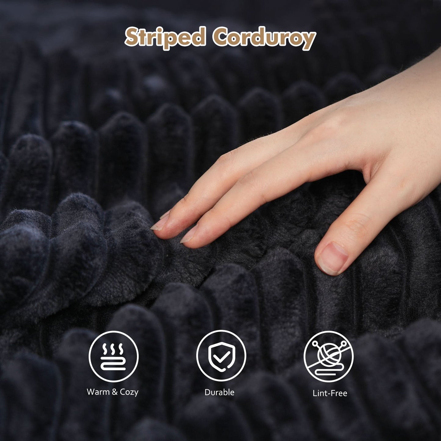 OVIOS Memory Foam Cloud Sofa: Modular L-Shape Chaise in Corduroy Fabric, No Assembly Required