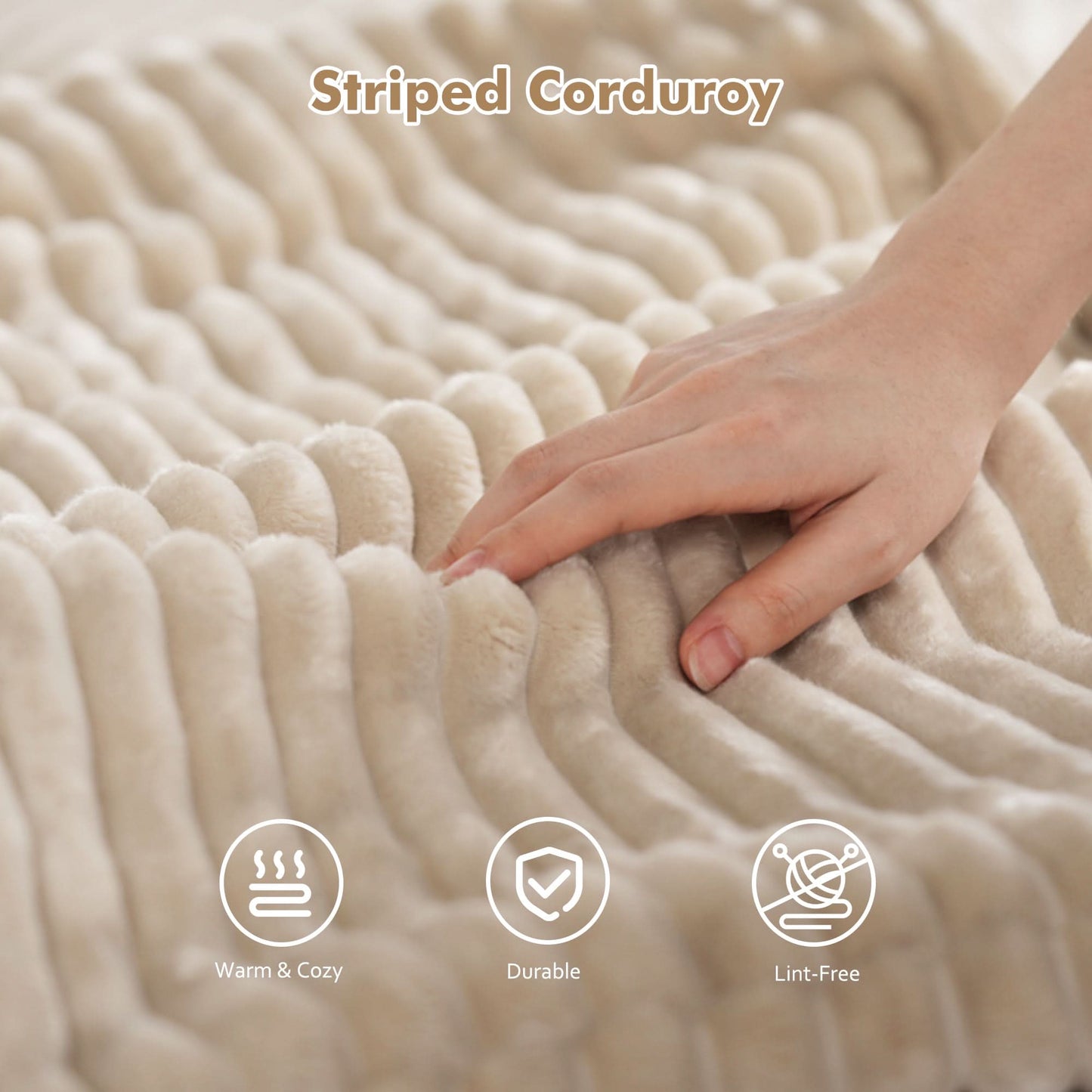 OVIOS Modular Cloud Sofa with Memory Foam & L-Shaped Chaise,Corduroy Fabric Sofa, No Assembly Required