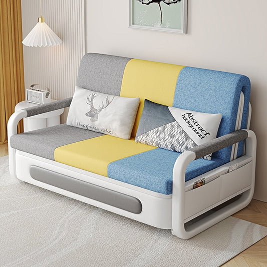2-in-1 Multifunctional Sofa Bed w/ Adjustable Backrest & Storage
